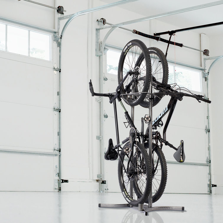 Vertical bike storage store stand